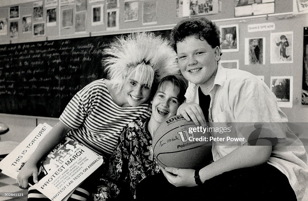 A class act: Amanda Spike Stepto; Sara Ballingall and Duncan Waugh star in Degrassi Junior High; the