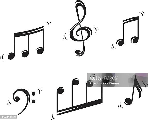 musical notizen - musik stock-grafiken, -clipart, -cartoons und -symbole