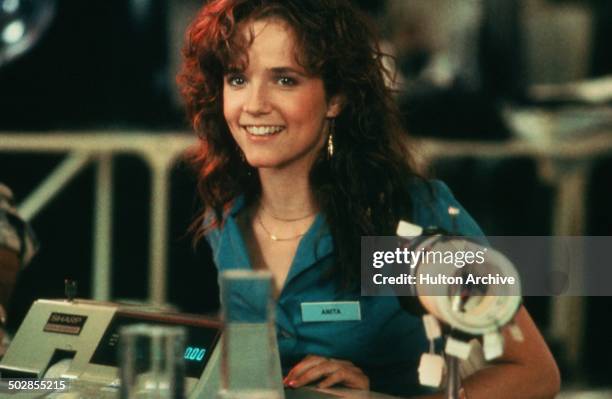 Lea Thompson smiles in a scene for the Universal Studios movie "The Wild Life" circa 1984.