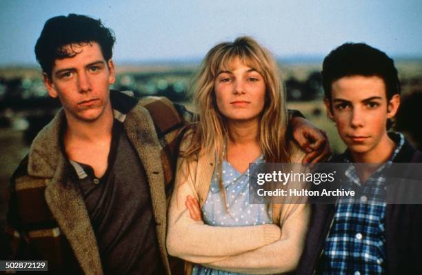 Ben Mendelsohn, Loene Carmen and Noah Taylor pose for the movie"The Year My Voice Broke" circa 1987.