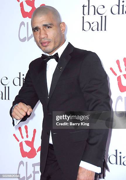 Professional Boxer Miguel Cotto attends the Rihanna And The Clara Lionel Foundation 2nd Annual Diamond Ball at The Barker Hanger on December 10, 2015...