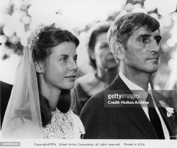 Jan Smithers marries Harry Dean Stanton in a scene from the United Artist movie "Where the Lilies Bloom" circa 1974.