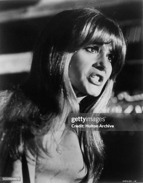 Francoise Dorleac yells in a scene from the MGM movie "Where the Spies Are" circa 1965.