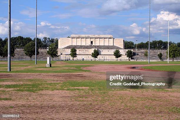 germany: zeppelin field in nuremberg - zeppelinfeld stock pictures, royalty-free photos & images