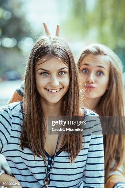 best friends selfie - eternal youth stock pictures, royalty-free photos & images