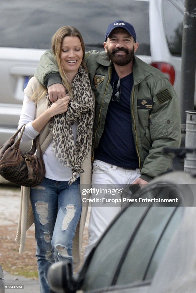 Antonio Banderas and Nicole Kimpel Sighting In Marbella - December 23, 2015