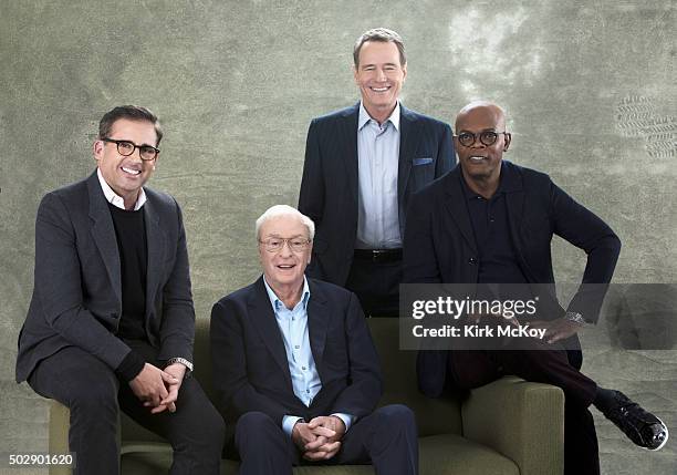 Oscar contenders for Lead Actor Michael Caine, Samuel L. Jackson, Steve Carell, Bryan Cranston are photographed for Los Angeles Times on November 14,...