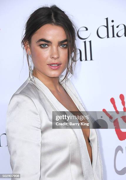 Model Bambi Northwood Blythe attends the Rihanna And The Clara Lionel Foundation 2nd Annual Diamond Ball at The Barker Hanger on December 10, 2015 in...