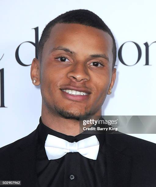 Sprinter Andre De Grasse attends the Rihanna And The Clara Lionel Foundation 2nd Annual Diamond Ball at The Barker Hanger on December 10, 2015 in...