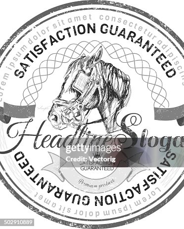 Cheval Label Horse Label High-Res Vector Graphic - Getty Images