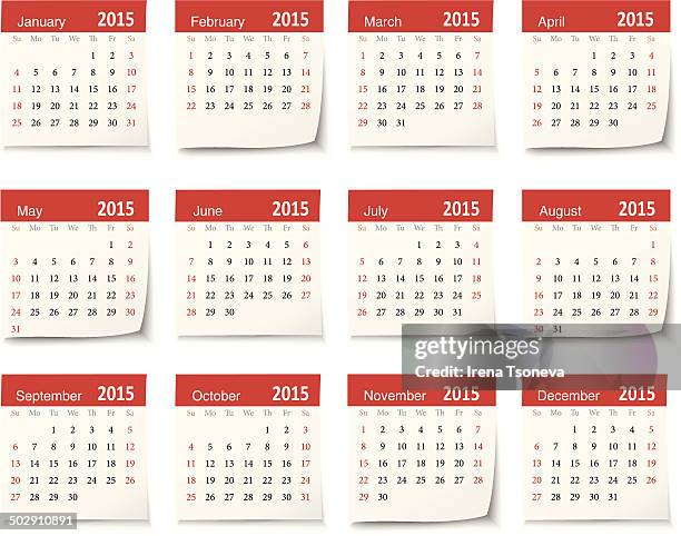 ilustrações de stock, clip art, desenhos animados e ícones de calendário para 2015-vector - 2015