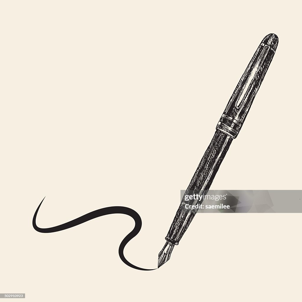 Sketch fountain pen