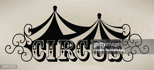 circus tent graphic background - single word stock illustrations