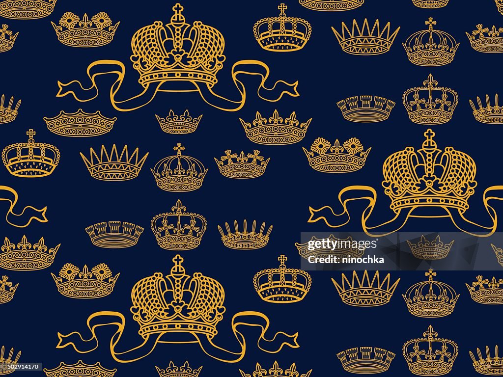 Crown Best Pattern Crowns Seamless Pattern High-Res Vector Graphic - Getty Images