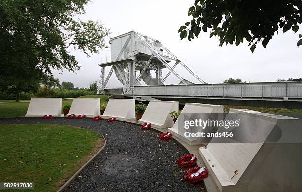 pegasus bridge normandy - pegasus bridge stock pictures, royalty-free photos & images