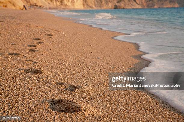 steps on egremni beach - egremni beach stock pictures, royalty-free photos & images