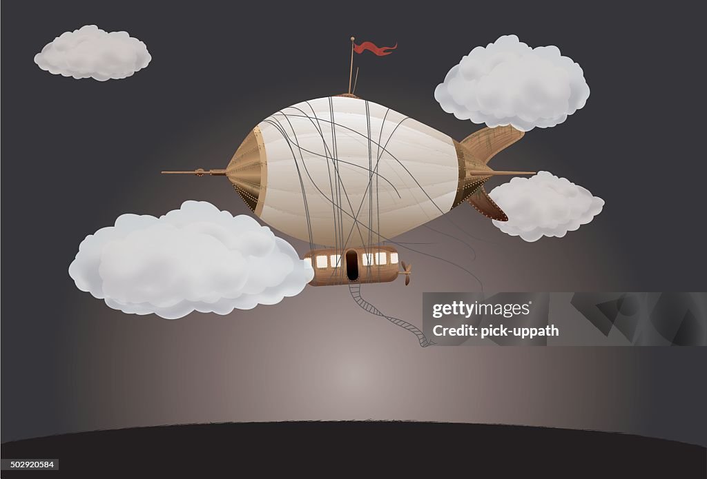 Steampunk Blimp Airship