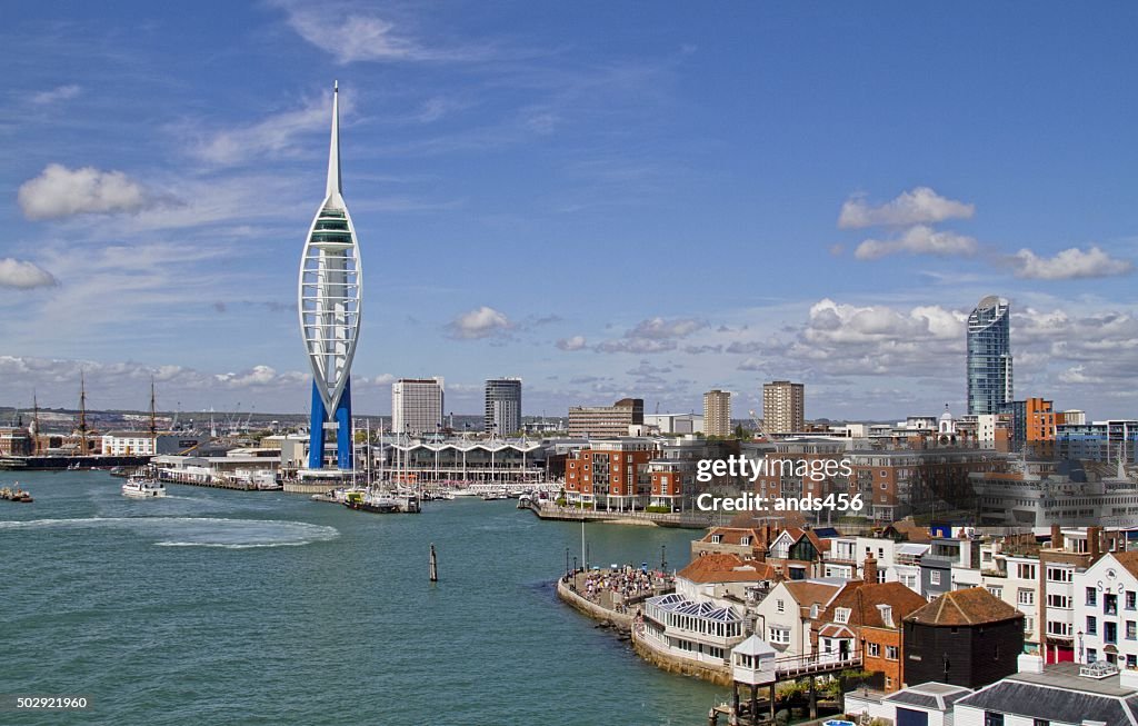 Spinnaker Tower in Portsmouth Harbour, England