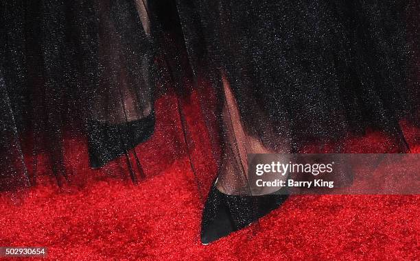 Personality Draya Michele, shoe detail, attends the Rihanna And The Clara Lionel Foundation 2nd Annual Diamond Ball at The Barker Hanger on December...