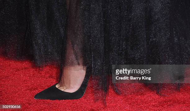 Personality Draya Michele, shoe detail, attends the Rihanna And The Clara Lionel Foundation 2nd Annual Diamond Ball at The Barker Hanger on December...
