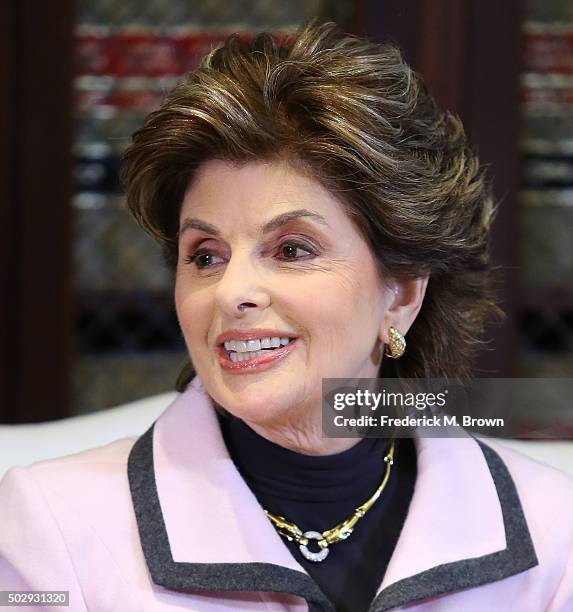 Attorney Gloria Allred speaks during a press conference in response to the felony sexual assault charges levied against comedian Bill Cosby stemming...