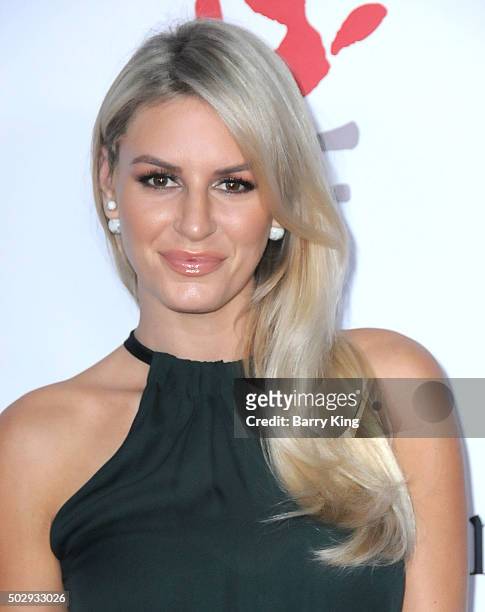 Personality Morgan Stewart attends the Rihanna And The Clara Lionel Foundation 2nd Annual Diamond Ball at The Barker Hanger on December 10, 2015 in...