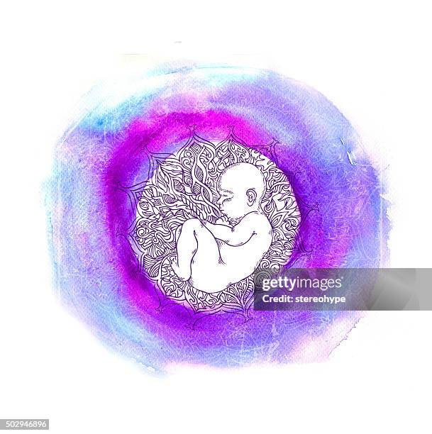 wombeing - baby in womb stock-grafiken, -clipart, -cartoons und -symbole