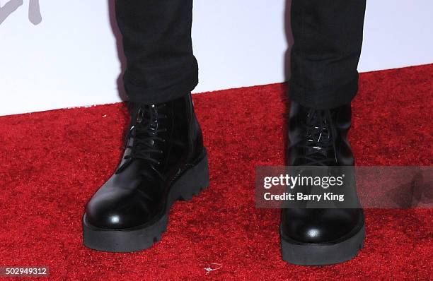 Designer Brian Lichtenberg, shoe detail, attends the Rihanna And The Clara Lionel Foundation 2nd Annual Diamond Ball at The Barker Hanger on December...