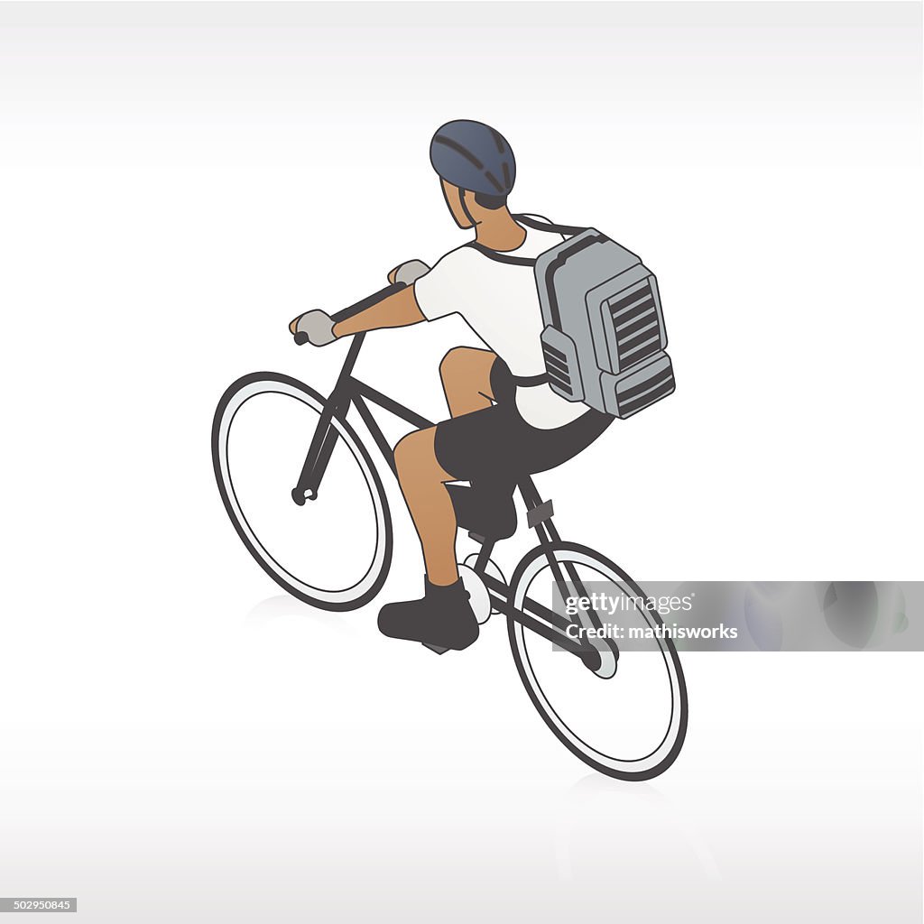 Bike Messenger Illustration
