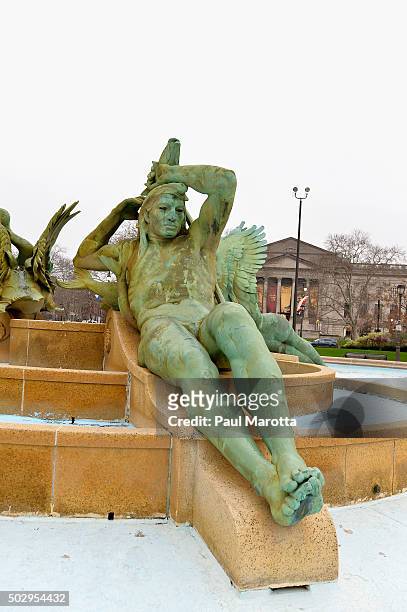 General view of the Swann Memorial Fountain in Logan Square on December 30, 2015 in Philadelphia, Pennsylvania