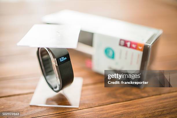 new fitbit force, sport fitness tracker - fitbit stock pictures, royalty-free photos & images