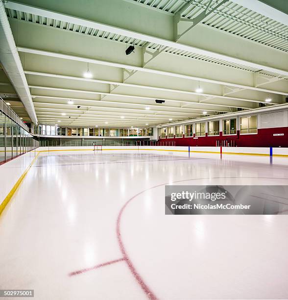 interior hockey rink - hockey rink stock-fotos und bilder