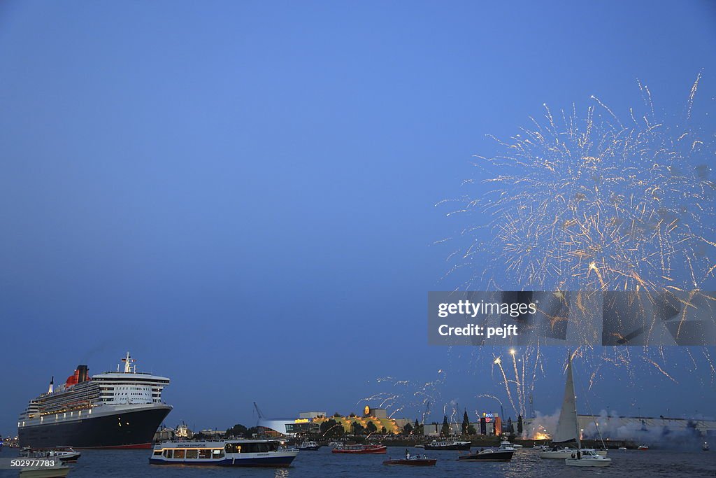 Queen Mary - Passenger Liner in Hamburg Germany