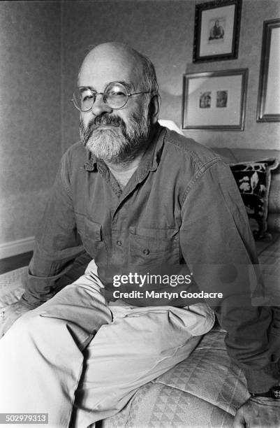 Portrait of author Terry Pratchett, United Kingdom, 1996.