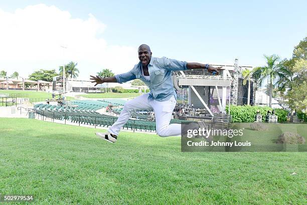 Terry Crews during Pitbull's New Year's Revolution rehearsal at Bayfront Park Amphitheater on December 30, 2015 in Miami, Florida.