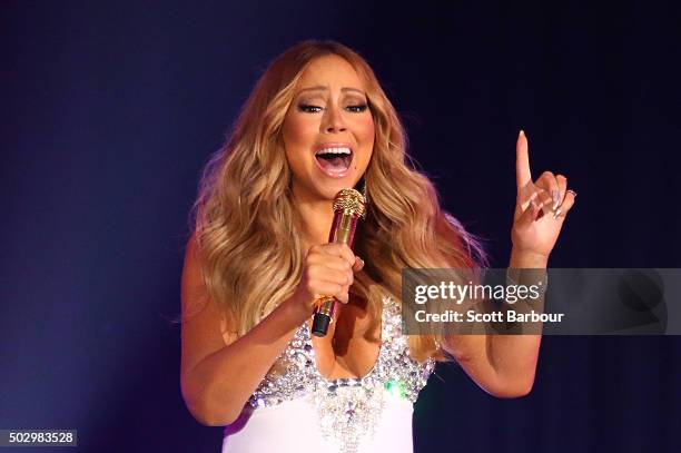 Mariah Carey performs at Crown Casino's New Year's Eve Party at Crown Palladium on December 31, 2015 in Melbourne, Australia.