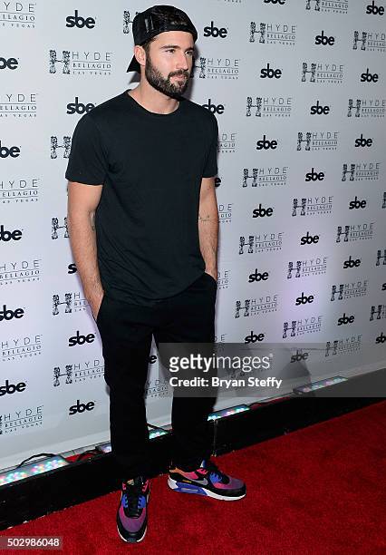 Television personality Brody Jenner arrives at Hyde Bellagio at the Bellagio to host "Infamous Wednesdays" on December 30, 2015 in Las Vegas, Nevada.