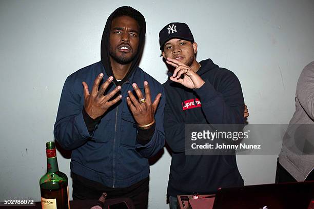 Luke James and Chase B attend S.O.B.'s on December 30 in New York City.