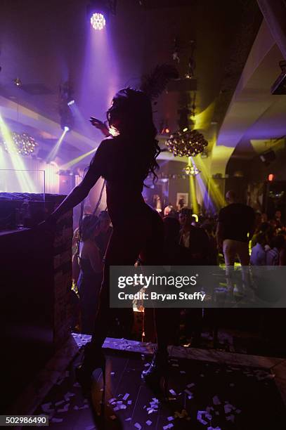 Dancer performs during "Infamous Wednesdays" at Hyde Bellagio at the Bellagio on December 30, 2015 in Las Vegas, Nevada.