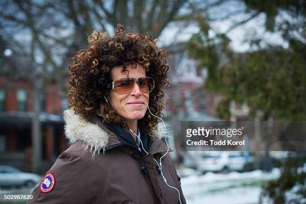 Andrea Constand walks her dogs through a park near the Trinity Community Recreation Centre in Toronto, Ontario. Constand, accused Cosby of sexual...