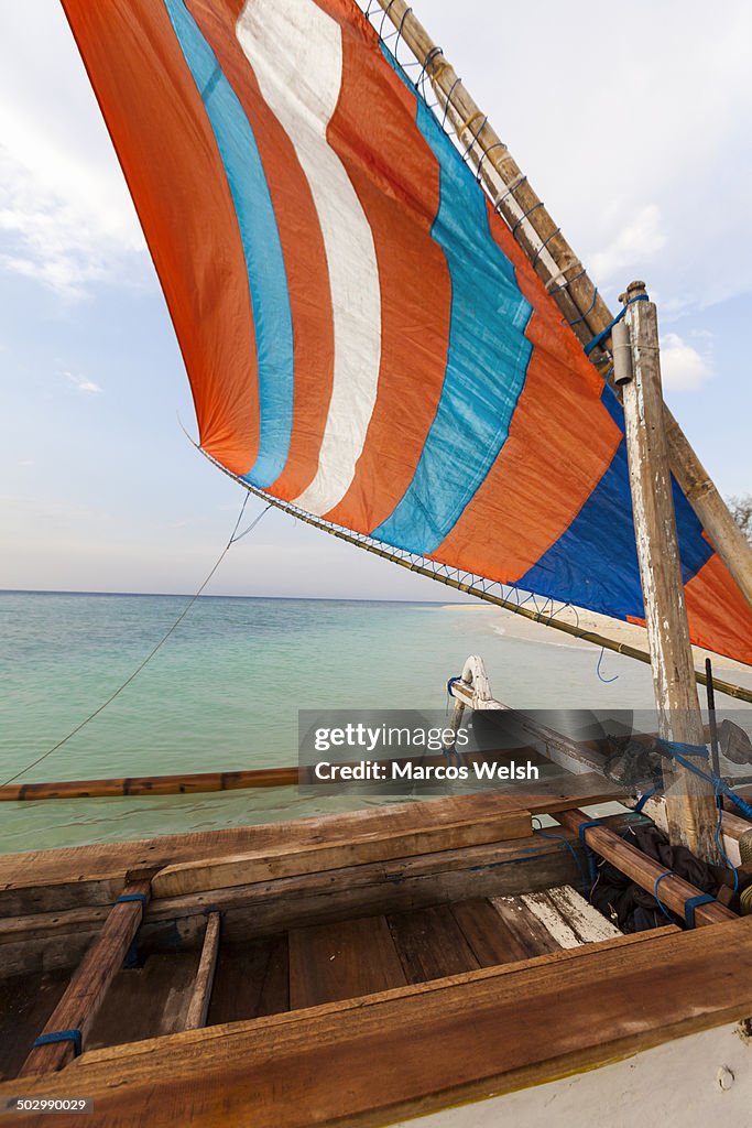 Outrigger sailing boat, Gili Islands, Indonesia
