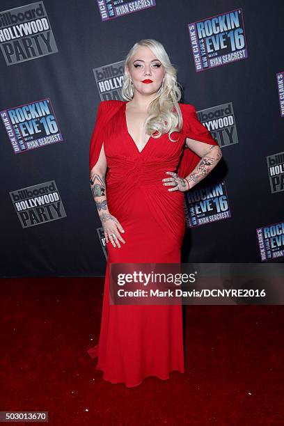 Musician Elle King attends Dick Clark's New Year's Rockin' Eve with Ryan Seacrest 2016 on December 31, 2015 in Los Angeles, CA.