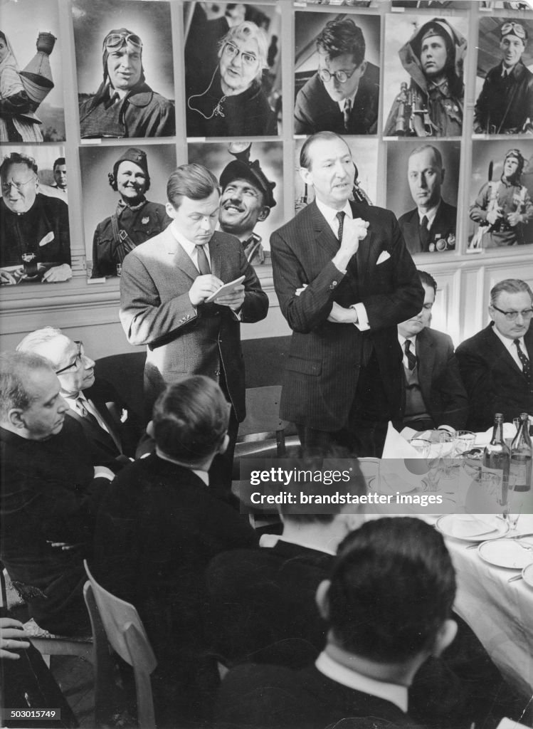 Kurt Waldheim Gives A Press Conference In The House Of Journalists In Moscow. Photograph. 1968.