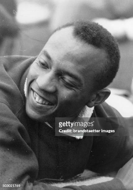 The American track and field athlete Jesse Owens. 1936. Photograph.