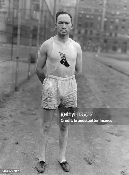 American sprinter Jackson Scholz. Southfield / Columbia University. 1928 [?]. Photograph.