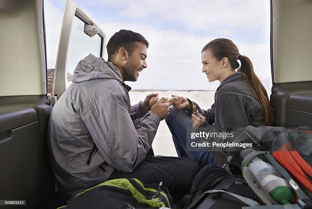 Sharing a snack