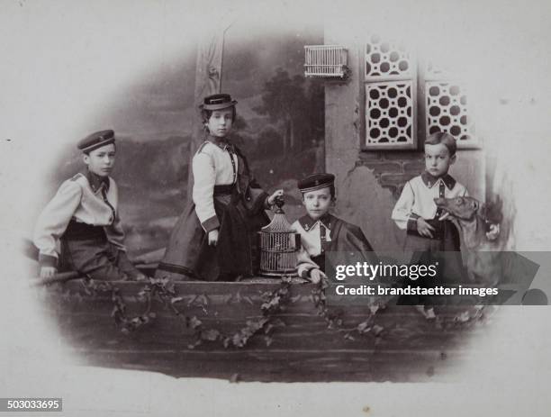 Four children - probably the children of Franz Ferdinand; Otto Franz Joseph; Ferdinand Karl Ludwig and Margarete Sophie / children of Archduke Karl...