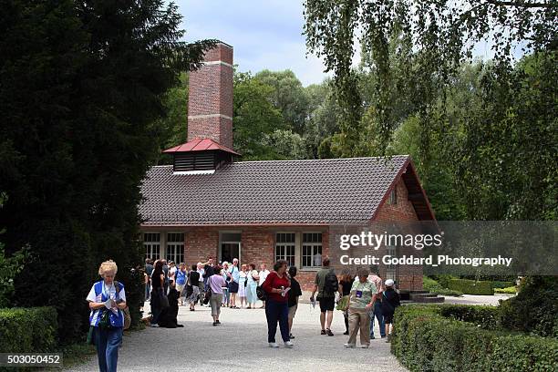 germany: dachau concentration camp - krematorium bildbanksfoton och bilder