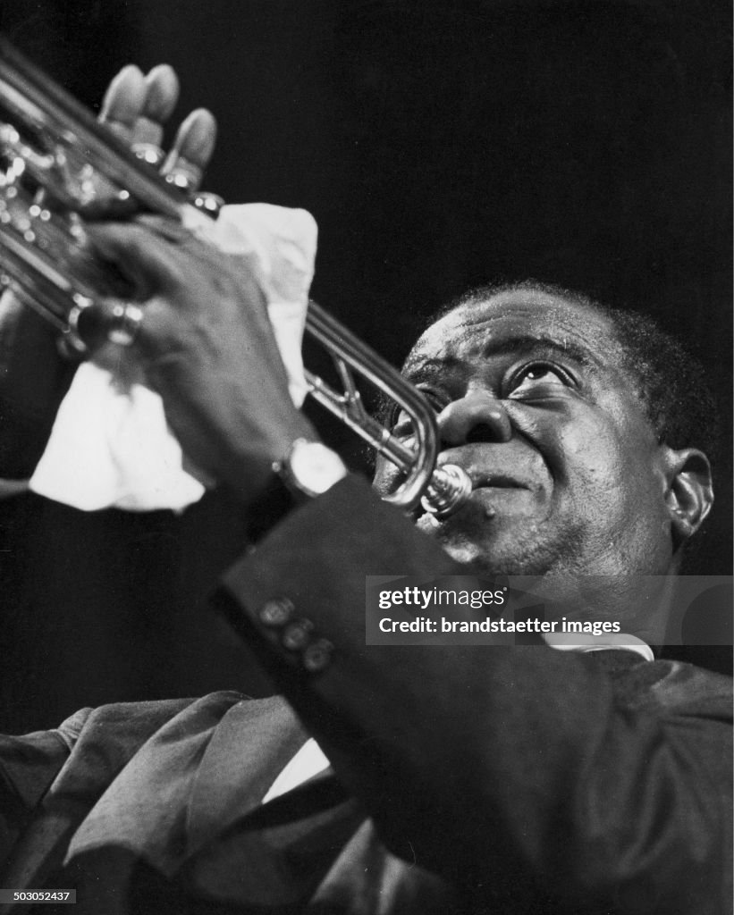 Louis Armstrong In Concert. Wiener Stadthalle. Vienna 15. 22Nd February 1959. Photograph By Franz Hubmann.