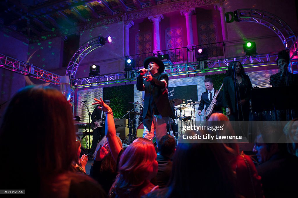 Boy George And Theophilus London Perform At The Hollywood Roosevelt Hotel's New Year's Eve Party